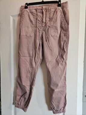 American Eagle Outfitters Women's Drawstring Cargo Joggers - Dusty Rose